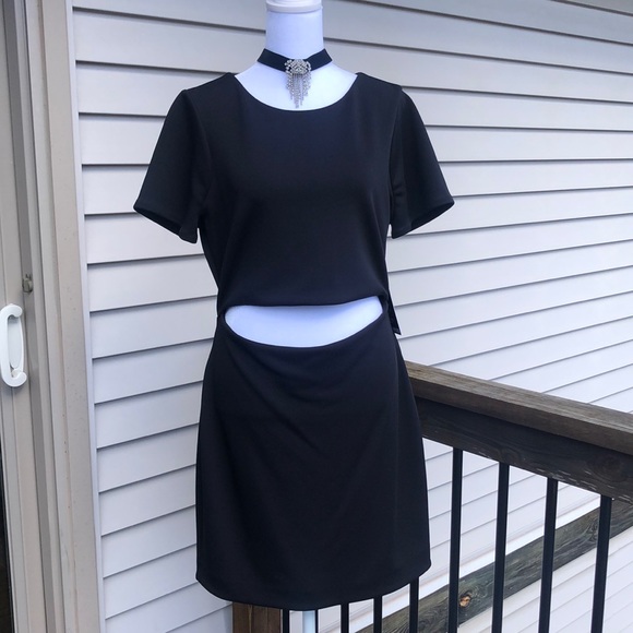 Express Dresses & Skirts - Black Express Crop Top Mini